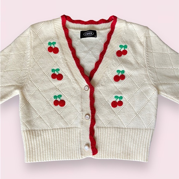 SOLD • cider cherry cardigan - Picture 1 of 15